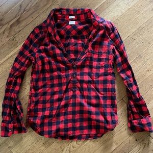 J crew plaid top